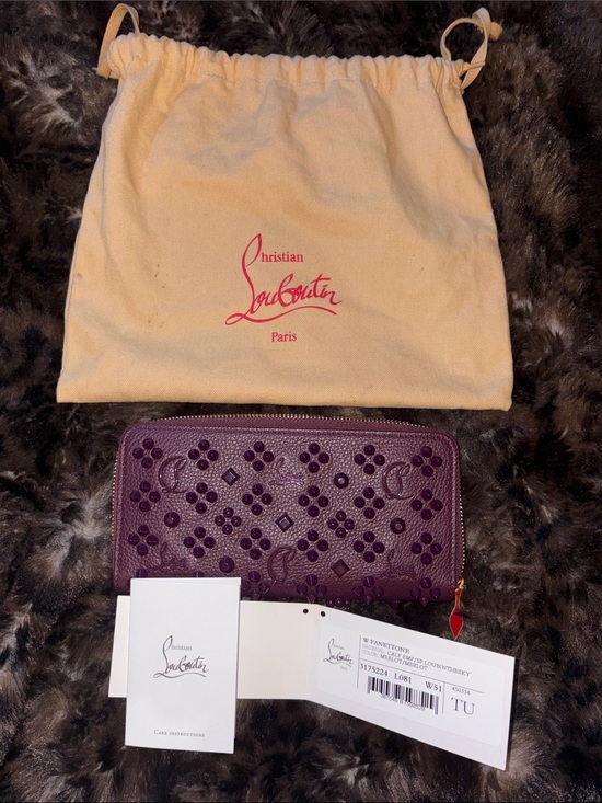 Christian Louboutin Handbags - NWT Christian Louboutin Panettone Wallet in Merlot - Full Set & Pristine